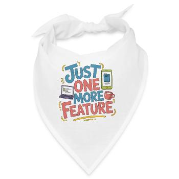 Mobile App Developer Just One More Programming - Bandana - Weiß - Vorne