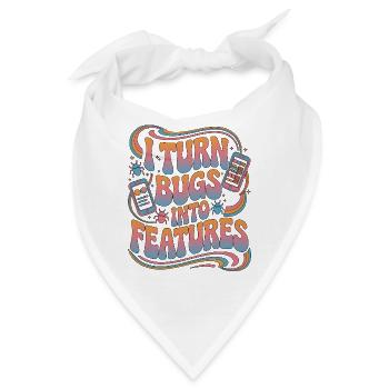 Mobile App Developer I Turn Bugs Into Programming - Bandana - Weiß - Vorne