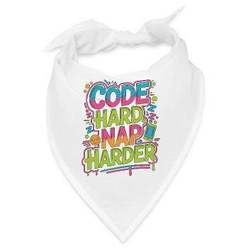 Mobile App Developer Code Hard Application Coding - Bandana - Weiß - Vorne