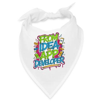 Mobile App Developer From Idea To Mobile Coding - Bandana - Weiß - Vorne