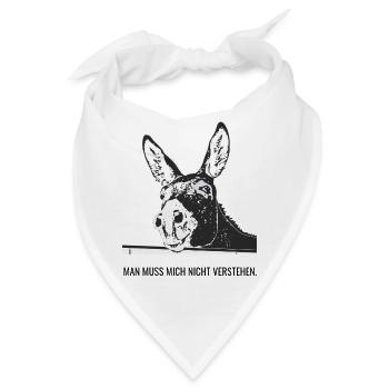 Man muss mich nicht verstehen. - Bandana - Weiß - Vorne
