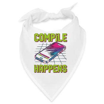 Mobile App Developer Compile Happens Mobile Coding - Bandana - Weiß - Vorne