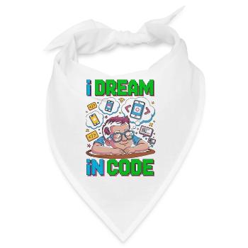 Mobile App Developer I Dream In Code Programming - Bandana - Weiß - Vorne