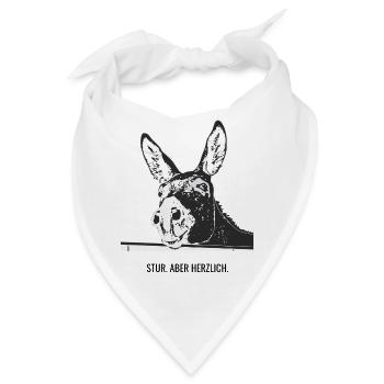 Stur. Aber herzlich. - Bandana - Weiß - Vorne
