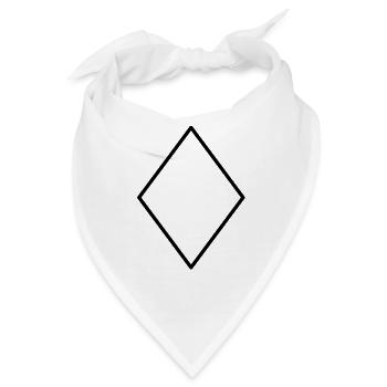 Raute minimalistisch - Bandana - Weiß - Vorne
