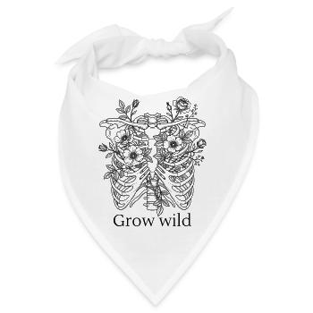 Grow Wild Brustkorb Blumen Rosen - Bandana - Weiß - Vorne