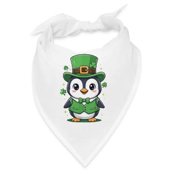 Leprechaun Pinguin - Bandana - Weiß - Vorne