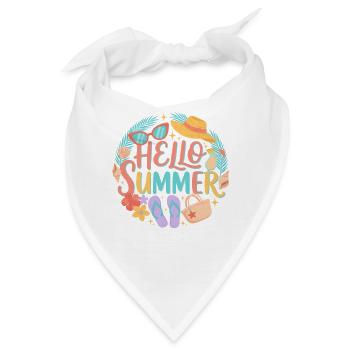 Hallo Sommer Tropen-Print - Bandana - Weiß - Vorne