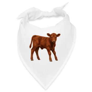 Red Angus Kalb - Bandana - Weiß - Vorne
