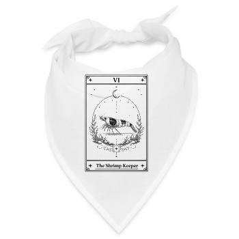 Der Garnelenhüter | Aquarium Tarot - Bandana - Weiß - Vorne