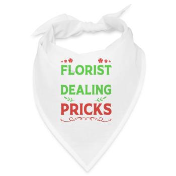 Floristik Florist Blumenhändler Blumenstrauß - Bandana - Weiß - Vorne