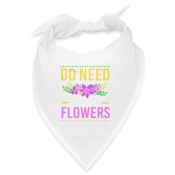 Floristik Florist Blumenhändler Blumenstrauß - Bandana - Weiß - Vorne