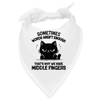 Deshalb haben wir Mittelfinger - Bandana - Weiß - Vorne