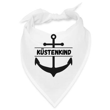 Küstenkind mit Anker - Bandana - Weiß - Vorne