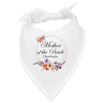 Mutter der Braut Blumen-Hochzeitsgeschenk - Bandana - Weiß - Vorne