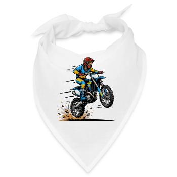 Motocross Sprung - Bandana - Weiß - Vorne