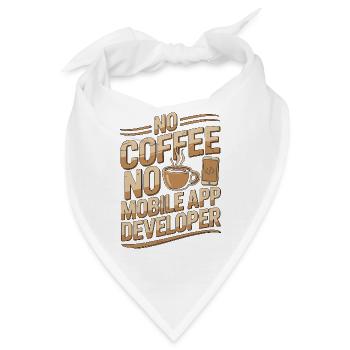 Mobile App Developer No Coffee No Programming - Bandana - Weiß - Vorne