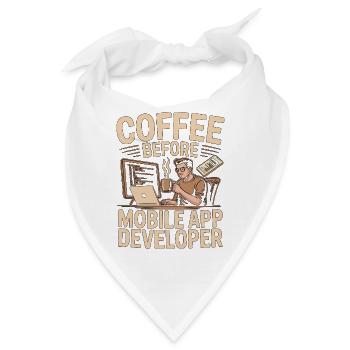 Mobile App Developer Coffee Coding Coffee Lover - Bandana - Weiß - Vorne