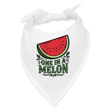 Einmal Melone: One in a Melon | Wortspiel - Bandana - Weiß - Vorne