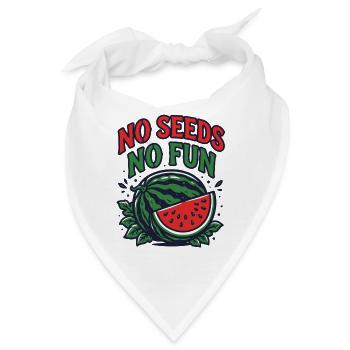 Wassermelone | Keine Kerne, kein Spaß - Bandana - Weiß - Vorne