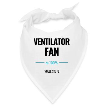 Ventilator Fan zu 100% Volle Stufe - Bandana - Weiß - Vorne