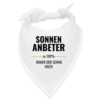 Sonnenanbeter zu 100% Immer der Sonne nach - Bandana - Weiß - Vorne