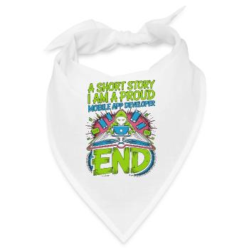 Mobile App Developer A Short Story Mobile Coding - Bandana - Weiß - Vorne