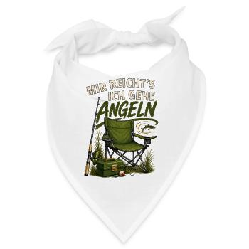 Mir Reichts Ich Gehe Angeln Angler Humor - Bandana - Weiß - Vorne