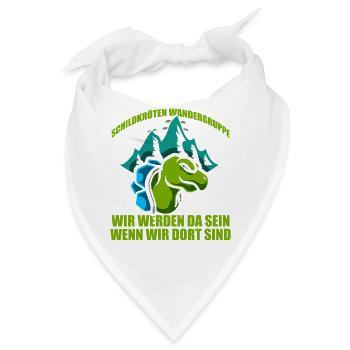 Schildkörten Wandergruppe Wander Bergsteiger - Bandana - Weiß - Vorne