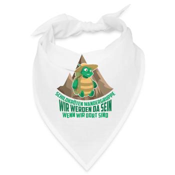 Schildkörten Wandergruppe Wander Bergsteiger - Bandana - Weiß - Vorne
