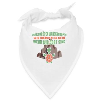 Schildkörten Wandergruppe Wander Bergsteiger - Bandana - Weiß - Vorne