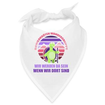 Schildkörten Wandergruppe Wander Bergsteiger - Bandana - Weiß - Vorne
