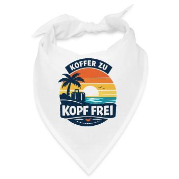 Koffer zu Kopf frei Urlaub am Meer - Bandana - Weiß - Vorne