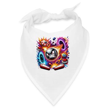 Pinball im Neon Kosmos - Bandana - Weiß - Vorne