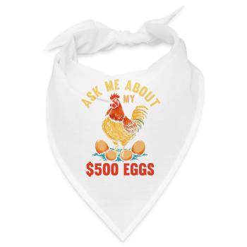 Farmer Rooster Flock Poultry Chicken - Bandana - Weiß - Vorne