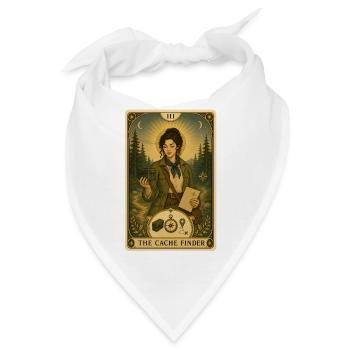 Cache-Sucherin | Outdoor-Schatzsuche Tarot - Bandana - Weiß - Vorne