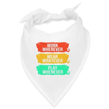 Remote Homeoffice - Bandana - Weiß - Vorne
