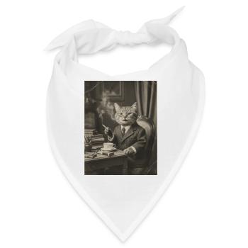 Katze - Bandana - Weiß - Vorne