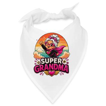 Super Grandma - Lustige Superheld Oma Comic Helden - Bandana - Weiß - Vorne