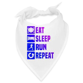 Geschenkidee für einen Running mit Running - Bandana - Weiß - Vorne