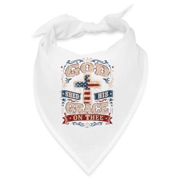 Gottes Gnade über dich Patriotisch - Bandana - Weiß - Vorne