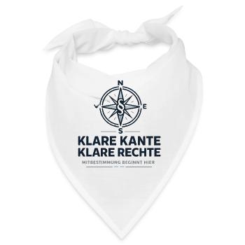Klare Kante klare Rechte Mitbestimmung - Bandana - Weiß - Vorne