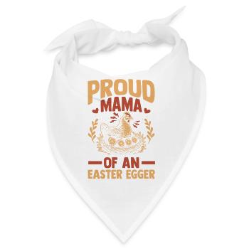 Chicken Mother Mom Rooster Flock Poultry Farmer - Bandana - Weiß - Vorne