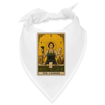 Kassiererin | Kasse Beruf Tarot - Bandana - Weiß - Vorne