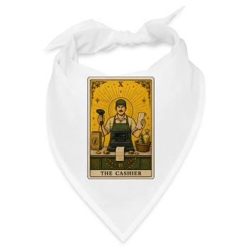 Kassierer | Kasse Beruf Tarot - Bandana - Weiß - Vorne