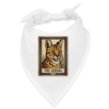 Serval Tarotporträt - Bandana - Weiß - Vorne