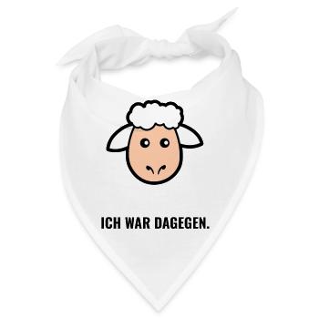 Kuscheliges Schäfchen Gesicht - Bandana - Weiß - Vorne