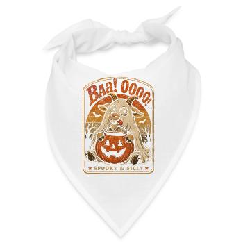 Kürbis-Geiß im Halloween-Stil - Bandana - Weiß - Vorne