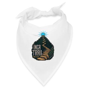 Inka-Pfad Sonnentor Route, Machu Picchu Kaffee - Bandana - Weiß - Vorne