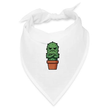 Grummeliger Kaktus im Topf - Bandana - Weiß - Vorne